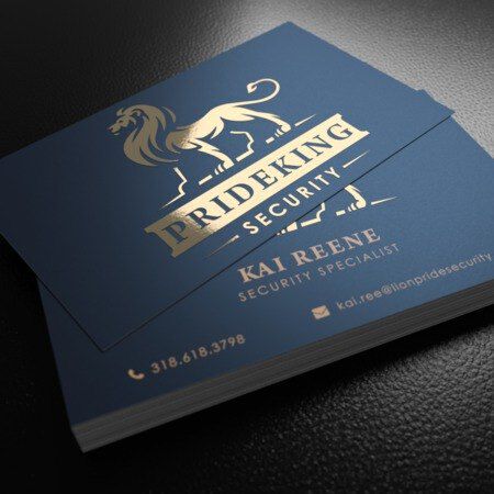 Pride King Security Foil Business Card