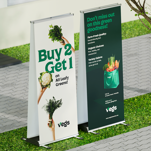 Outdoor retractable banner stand