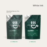 Stand Up Pouches White Ink Metallized