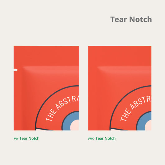 Flat Pouches Tear Notch