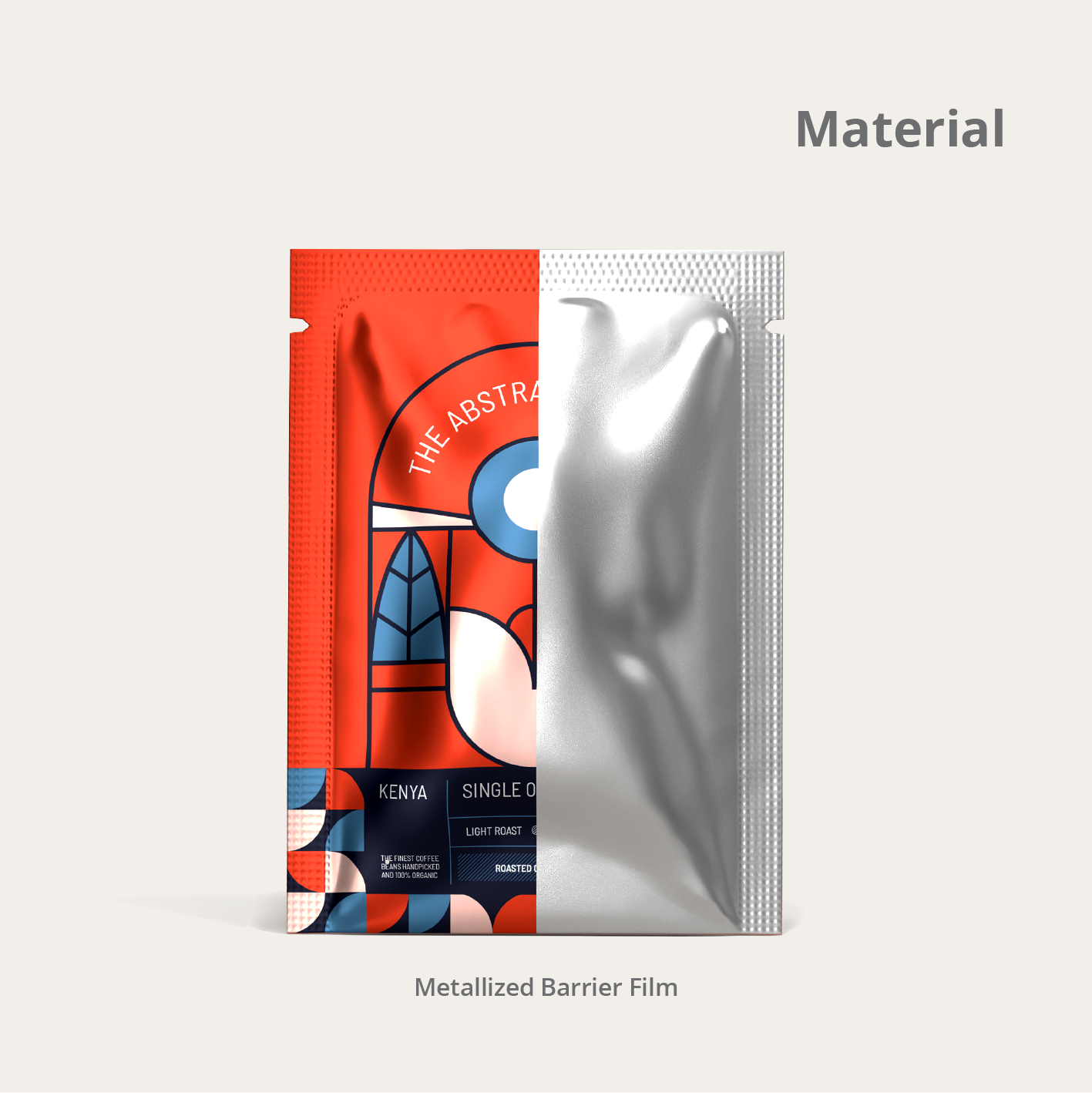 Flat Pouches Metallic Material