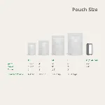 Stand-Up Pouches with Custom Labels Pouch Sizes