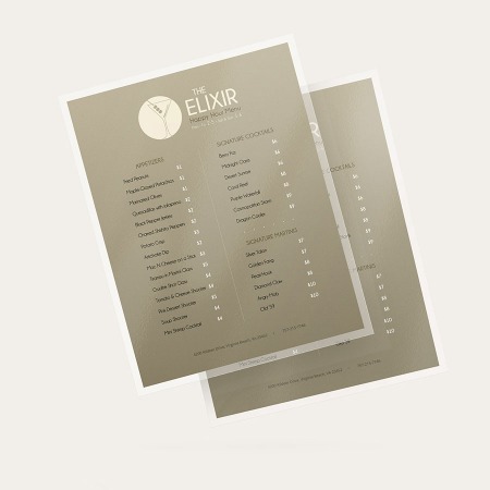 menu design and printing near me