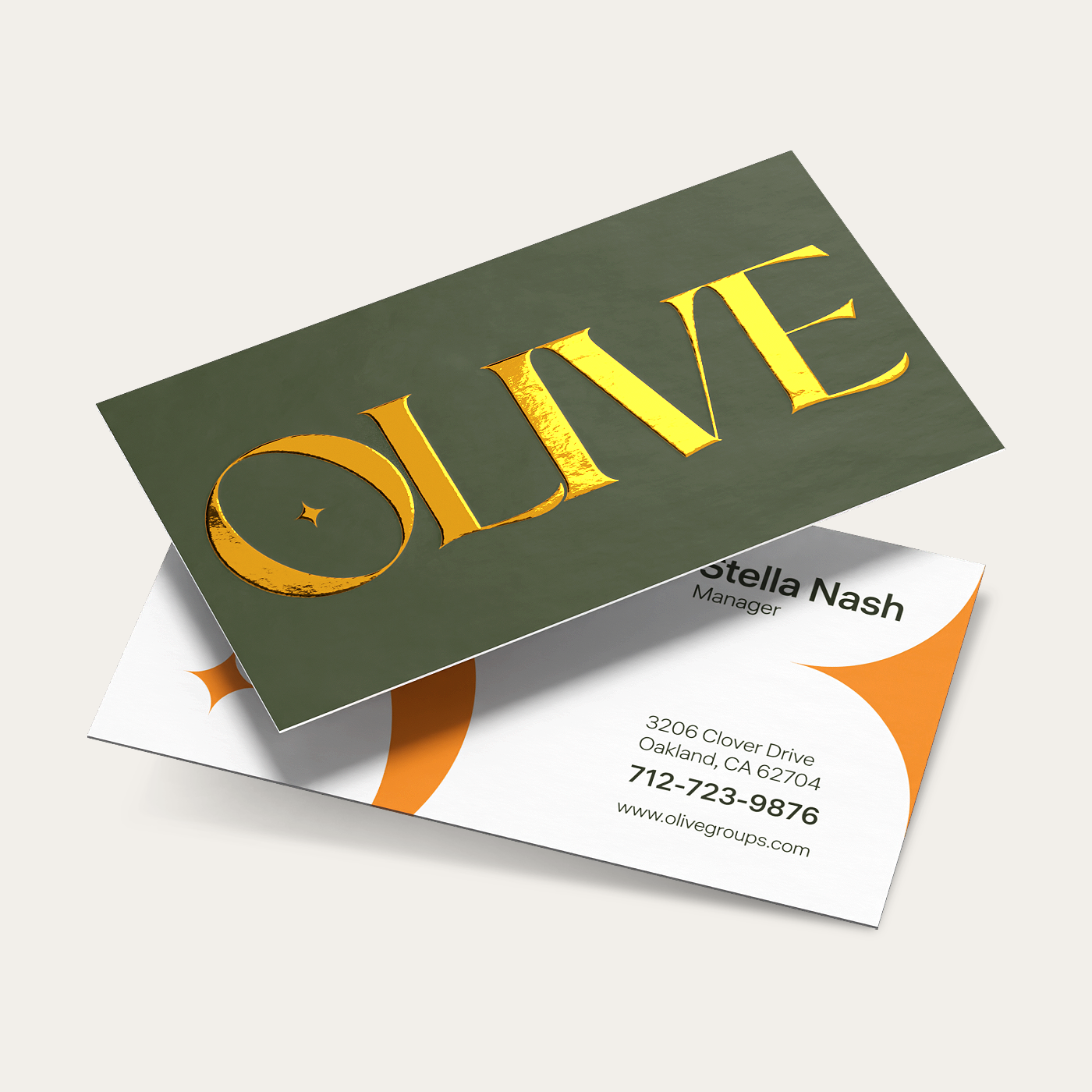 premium business cards - raised foil