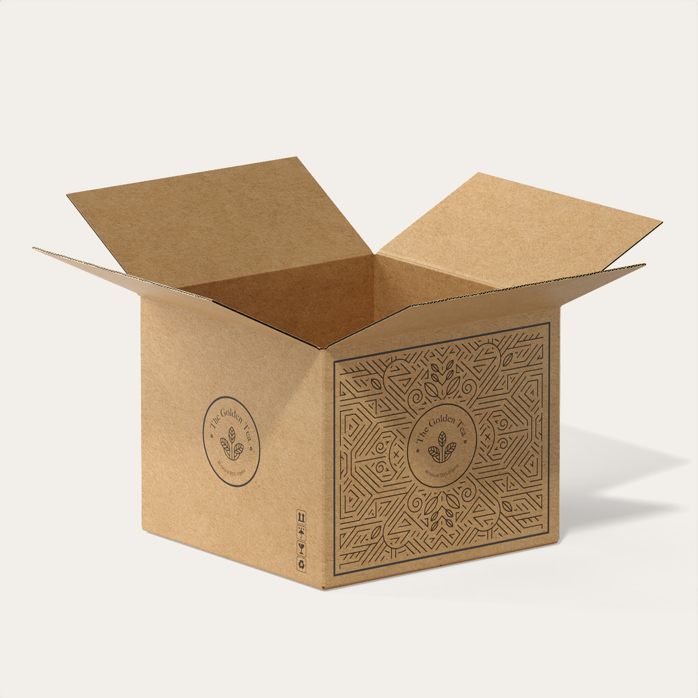 black ink shipping boxes kraft brown