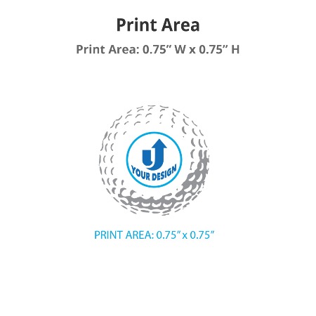 Wilson® Ultra 500 Distance Golf Ball Print Area