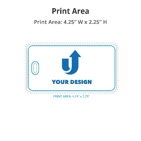 Executive Luggage Tag Print Area