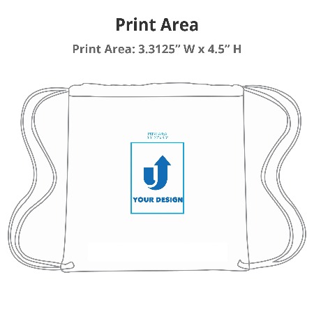 Clear Game Drawstring Backpack Print Area