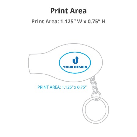 Dual Function Whistle and Keylight Print Area
