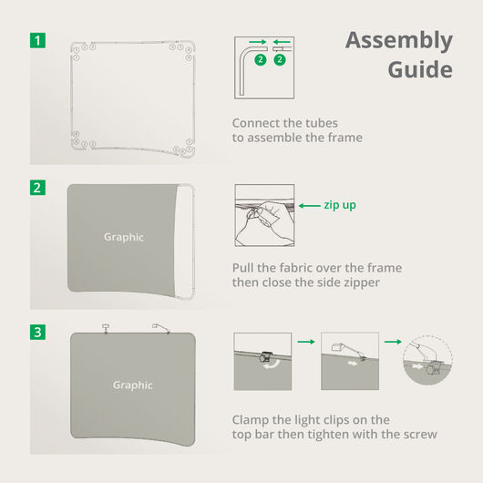 Curved Tension Pop-Up Display