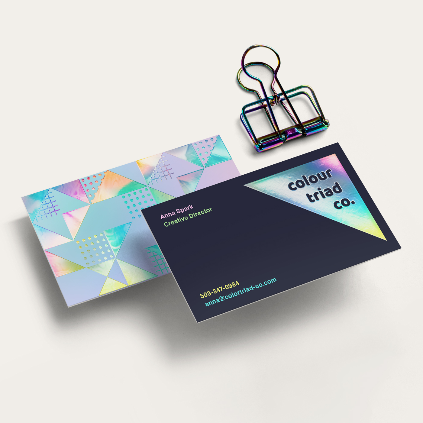 Color Triad Co Raised Foil Business Card