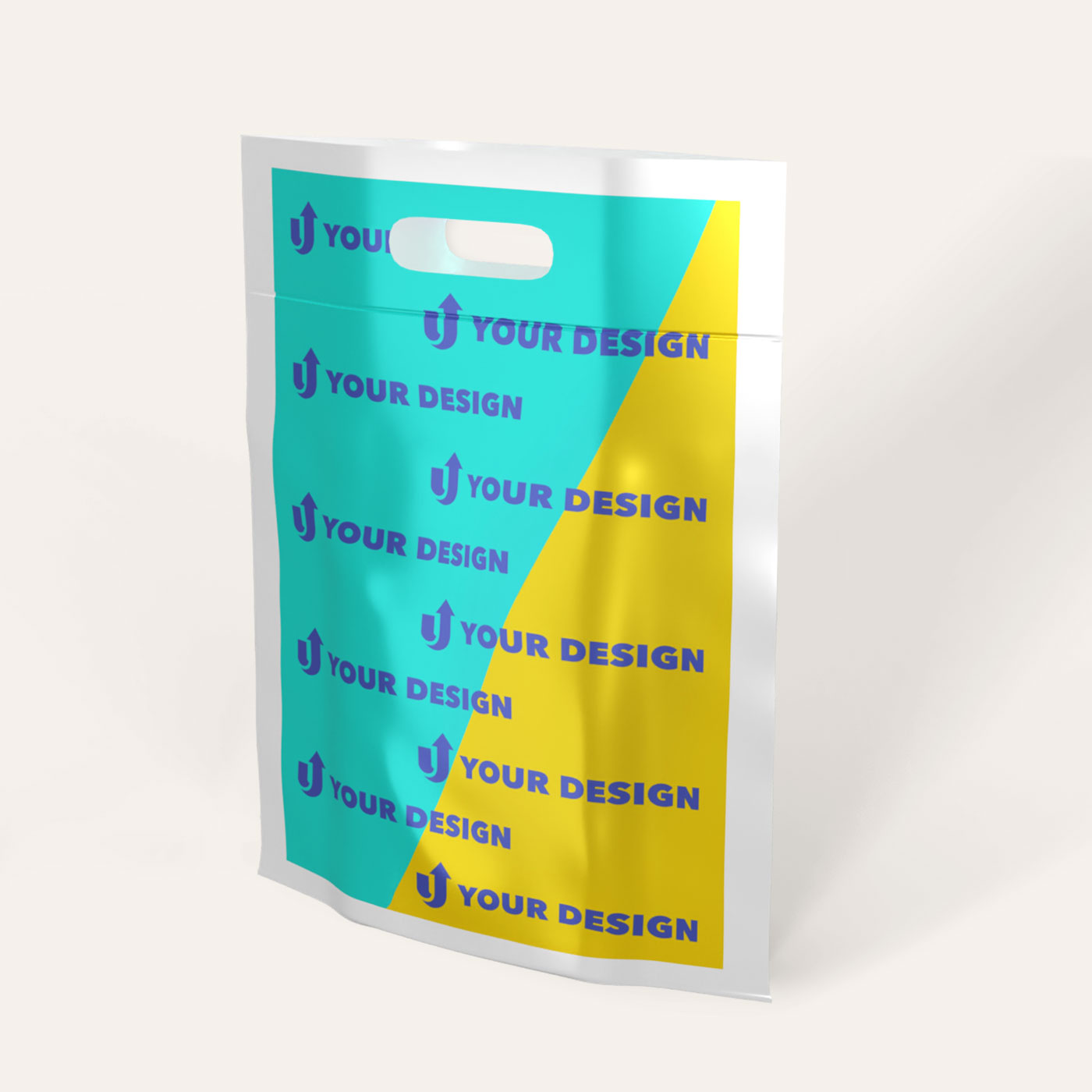 Full-Color Die-Cut Handle Plastic Bags 