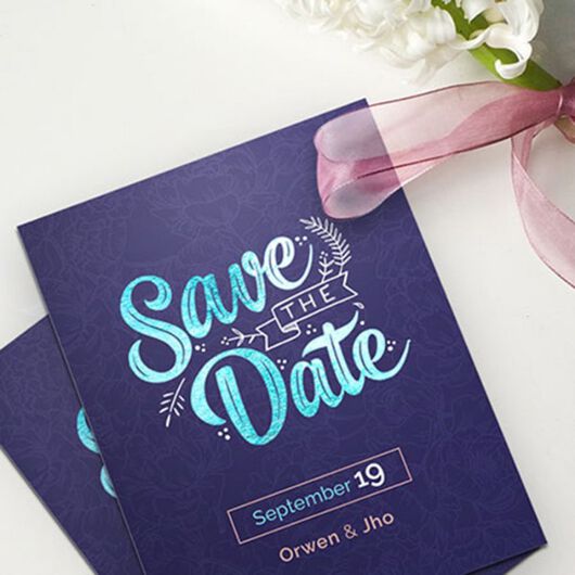 Metallic Save the Date Cards