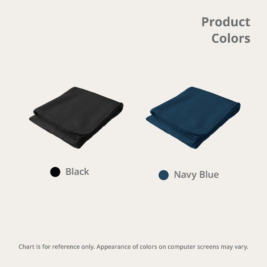 Ribbed Fleece Blanket Product Colors