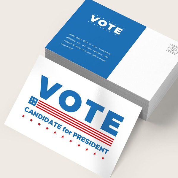 Political and campaign postcards