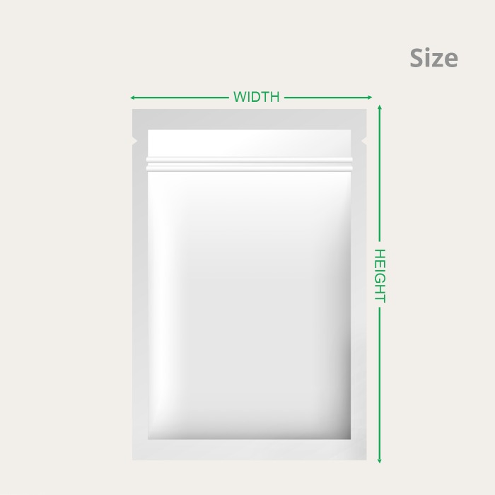 flat pouch sizes