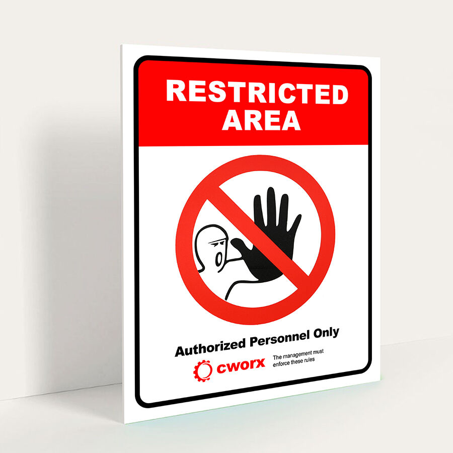 custom restricted area sign
