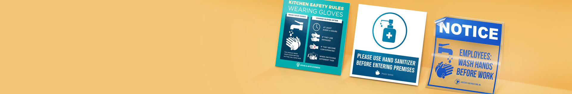 handwashing signs banner
