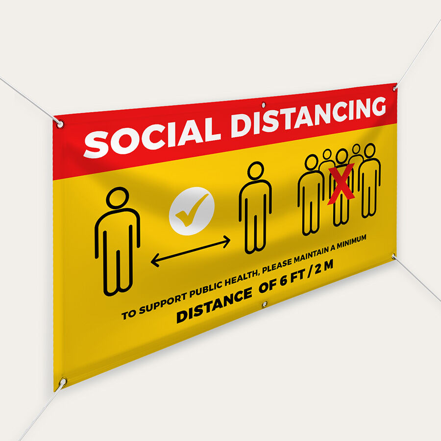 Social distancing banners