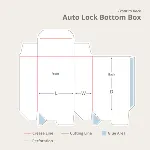 Auto Lock Bottom Tuck Top Dieline