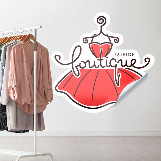 Free Vector  A sticker template of clothes racks with many