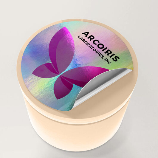 Foil personalised stickers with holographic printing