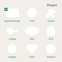 Cut to Size Stickers Shapes