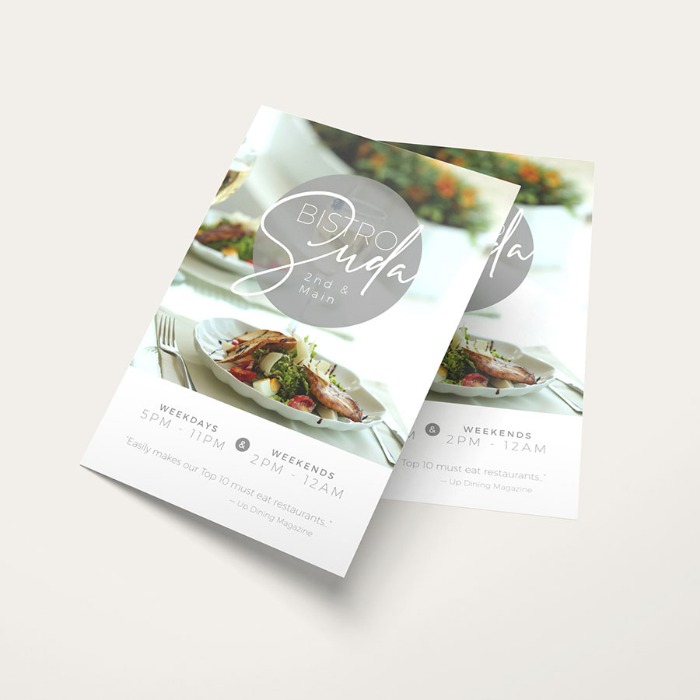 bistro restaurant flyers