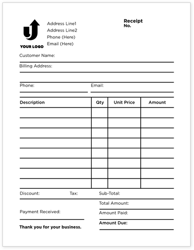 Carbonless Forms - Sales Form Receipts Design Templates