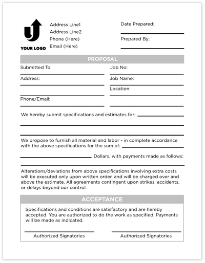 Carbonless Forms - Business Proposal Estimate Design Template