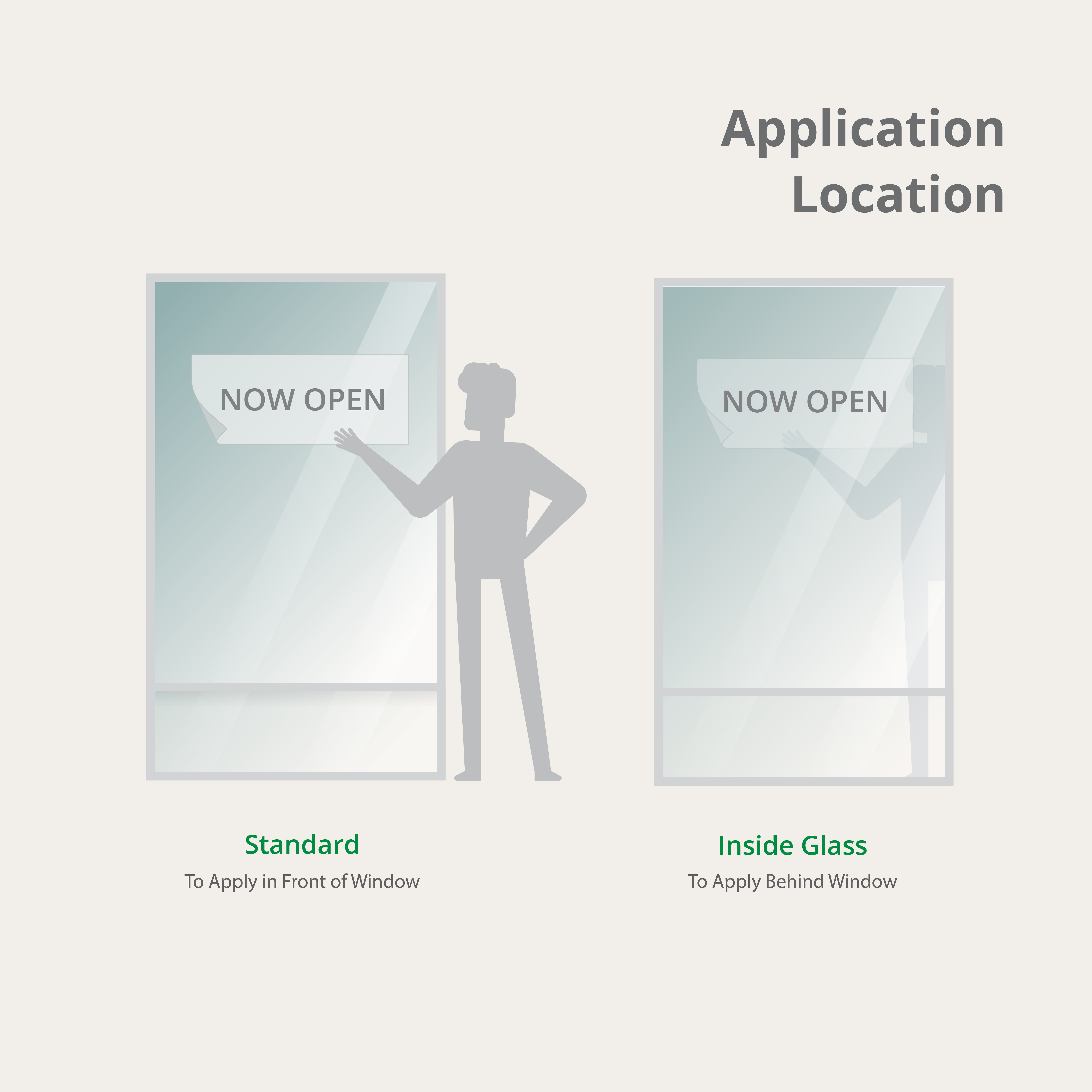 Location Lettering Frosted Lettering - Custom| UPrinting