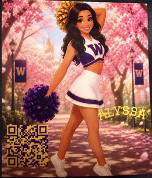 University of Washington Cheerleader Sticker